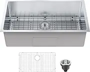 VEVOR Kitchen Sink, 81x48cm, 304 Stainless Steel Drop-in Sinks, Undermount Single Bowl Basin with Accessories(Pack of 3), Household Dishwasher Sinks for Workstation, RV, Prep Kitchen and Bar Sink