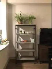 3-Tier Bookshelf, Rustic Industrial Style Bookcase Furniture for Living Room and