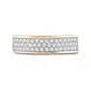 10k Yellow Gold Round Diamond Pave Band Ring 1/2 Cttw