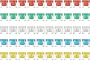 Aswalling 50pc Slim Low Profile Mini Blade Fuse ATT Car Truck RV 10/15/20/25/30AMP Set