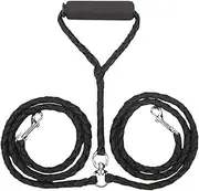 Pet Double Leash 2 Way Couplers Dog Leash Rope Elastic Extended Pet Leash Belt Outdoor Training for Two Double Dogs Leashes(Black)