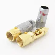 50pcs High Quality Gold Plated RCA Plug Lock Free solder A/V phono connector