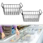 2 Pieces Freezer Storage Basket Container Pantry Bin for Home Cafe Farmhouse