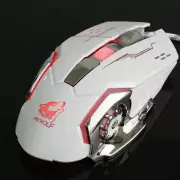 Free Wolf 4000DPI 6 Button LED Optical Gaming Mouse Mechanical Macro Programmabl
