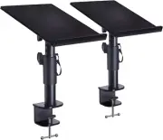 Studio Monitor Stands - Music Studio Desktop Speaker Stands - 2 Pack 12x9 Clamp-