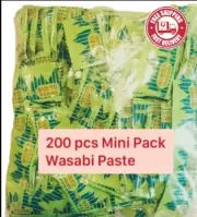 Mini Pack Wasabi Paste 200 pcs. Serve For Sashimi & Sushi, Or Add Zest To Dishes