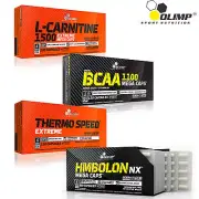 OLIMP L-Carnitine + BCAA + Thermo Speed Extreme + HMBolon - 120/240 Caps