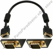 18" short SVGA/VGA Male-M Monitor/LCD/HDTV/TV/Projector Cable/Cord/Wire{4xShield