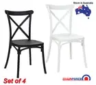 WAS$316! 4 x Polypropylene Crossback Chairs - Stylish and Durable