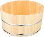 Hinoki Bath Oke Bucket 225mm Japanese Cypress Stainless Steel Taga YS-4