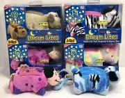 Dream Lites Pillow Pets Puppy Unicorn Zebra Ladybug Plush Night Light TESTED X6