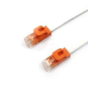 【福利品】群加 PowerSync CAT 6網路線1.45MM超扁白色1M~10M (C65B1FLW)