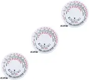 LALAFINA 3pcs Stylish Design Body Tape Measure Scale Bmi Fat Tape Retractable Waist Measure Sewing Tailor