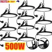 10x 500W UFO LED High Bay Lights Workshop Warehouse Industrial Factory Lamp Shed