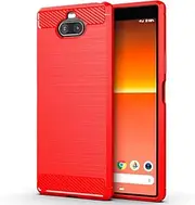 Compatible with Sony Xperia 10 Plus Case,Compatible with Sony Xperia XA3 Ultra Full Protection Shockproof TPU Soft Shell Cell Phone Case Cover Red