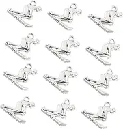 [Hohopeti] Bulk Jewelry Making Charms 20pcs Ski Charms for Bracelets Keychains Earrings