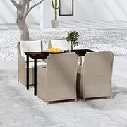 Patio Furniture Sets 5 Piece Garden Dining Set Brown