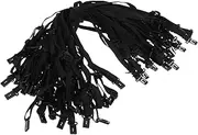 [HOODANCOS] Adjustable Bow Tie Strap Extender Set 50pcs Black Thin Tie Practical Extender Strap Easy to Maintain
