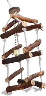 PEPLAYTAL Wooden Swing Rope Bird Bird Parrot Swing Perch Hanging Swing for Parrot Budgie Parrot Cage Bird Swing Fashion Parrot Swing