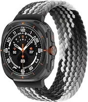 LDCBFTR For Samsung Galaxy watch Ultra Strap 47mm Accessories Sport Nylon Braided solo loop correa bracelet Galaxy watch 7 Ultra band WFJ, M
