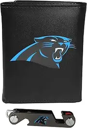 Siskiyou Sports NFL Carolina Panthers Leather Tri-fold Wallet & Key Organizer, One Size, Black