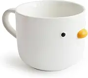 PURROOM Large Breakfast Mug, Handmade Glaze Duck Cup, Safety Ceramic Coffee Mug & Oatmeal Soup Cup, 650ml / 22oz Oversized Cute Cereal Cup. Best Gifts for Family Friends.