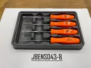 Snap-on Tools NEW ORANGE 4pc Mini Hard Grip Combination Screwdriver Set SDDX40AO