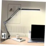 Adjustable Swing Arm Desk Lamp with Clamp, LED Desk Lamp,Dimmable Desk Light,