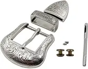 [Tossme] Tome Western Belt Buckles Silver Cowboy Belt Buckles Set Men's Belt Buckle