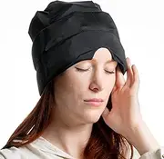 Migraine Relief Headache Hat, Ice Head Wrap and Cap, Cold Gel Eye Mask, Reusable Gel Ice Pack with Odor Proof Freezer and Storage Bag by The Original Miracalice