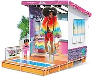 Barbie by Bladez Toyz Pop Up Party House - Customizable Barbie Doll House Playset with LED Lights & Pool - Easy Build Barbie Toy - Sustainable Barbie Accessories - Barbie Gifts for Every Barbie Girl