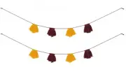 Macrame BUNTING Kit -- Flags/Baby Room/Wall Decor/Rope/Cord/Boho -- Brown Yellow