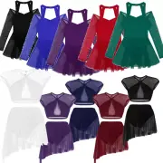 Ladies Women Ballet Leotard Dance Gymnastics Lyrical Dress Unitard Skirt Costume