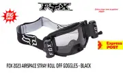 NEW Fox Air Space Stray ROLL OFF Dirt Bike Goggles Black Off Road Motocross MX