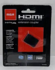 RCA Extension Coupler Compatible HDMI Digital Plus 2160p HD