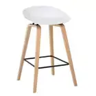 Calla Scandinavian Kitchen Counter Bar Stool 72cm - White