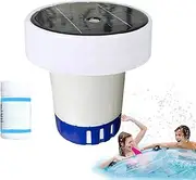 Chlorine Tablet Floater,Solar Powered Chlorine Floater - Adjustable Release Chlorinator, Pond Tablet Holder, Dispensing Device for Hot Tub Spa