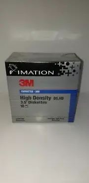 Imation 3m High Density Ds Hd 3.5" Diskettes 10 Pack New Sealed