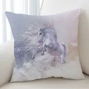 Snow Ghost a Stunning White Horse Cushion Cover