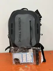 Kings Trek Waterproof Backpack Black 20L Dry Float TPU Airtight Zipper Hike NWT