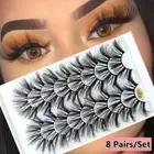 Fluffy Long Natural False Eyelashes Eye Lash Extension 4D Mink 25MM Lashes