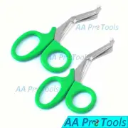 2 Pcs 5.5" Medical EMT/Utility Scissor Green-Color, 5 1/2 Inch Bandage Shears