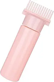 koolsoo Root Comb Applicator Bottle Hair Oil Applicator Refillable Perming Tools Multifunctional Squeeze Bottle Hair Dye Bottle Brush for Salon Home, Pink