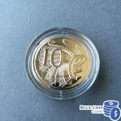 2009 GEM UNC SPECIMEN 10C LYREBIRD COIN IN CAPSULE FROM EX WEDDING SET