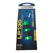 LUX PRO - LP130 - Keychain LED Flashlight - w/ Caribiner - 40 Lumens - Green