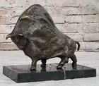 Bronze Sculpture Statue Bull Pablo Picasso El Toro Signed Abstract Modern Art