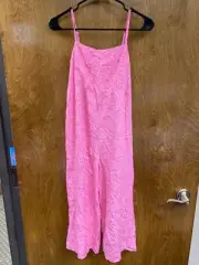Girls NWT "Cat & Jack" pink spaghetti strap jumpsuit. Size L 10/12 Reg. $22.00