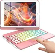 Keyboard Case for iPad 10.2 - iPad Keyboard 9th Generation & 8th & 7th Gen - Touch Keyboard - 360° Rotatable Protective Cover with Apple Pencil Holder - Backlight Wireless Keyboard - iPad 9 Keyboard