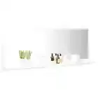 Wooden Mirror Storage Rack Shelf Cabinet Bathroom Bedroom Makeup Decor White