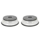 2x Tovolo Microwave Collapsible Plastic Food Cover Protector Round Charcoal